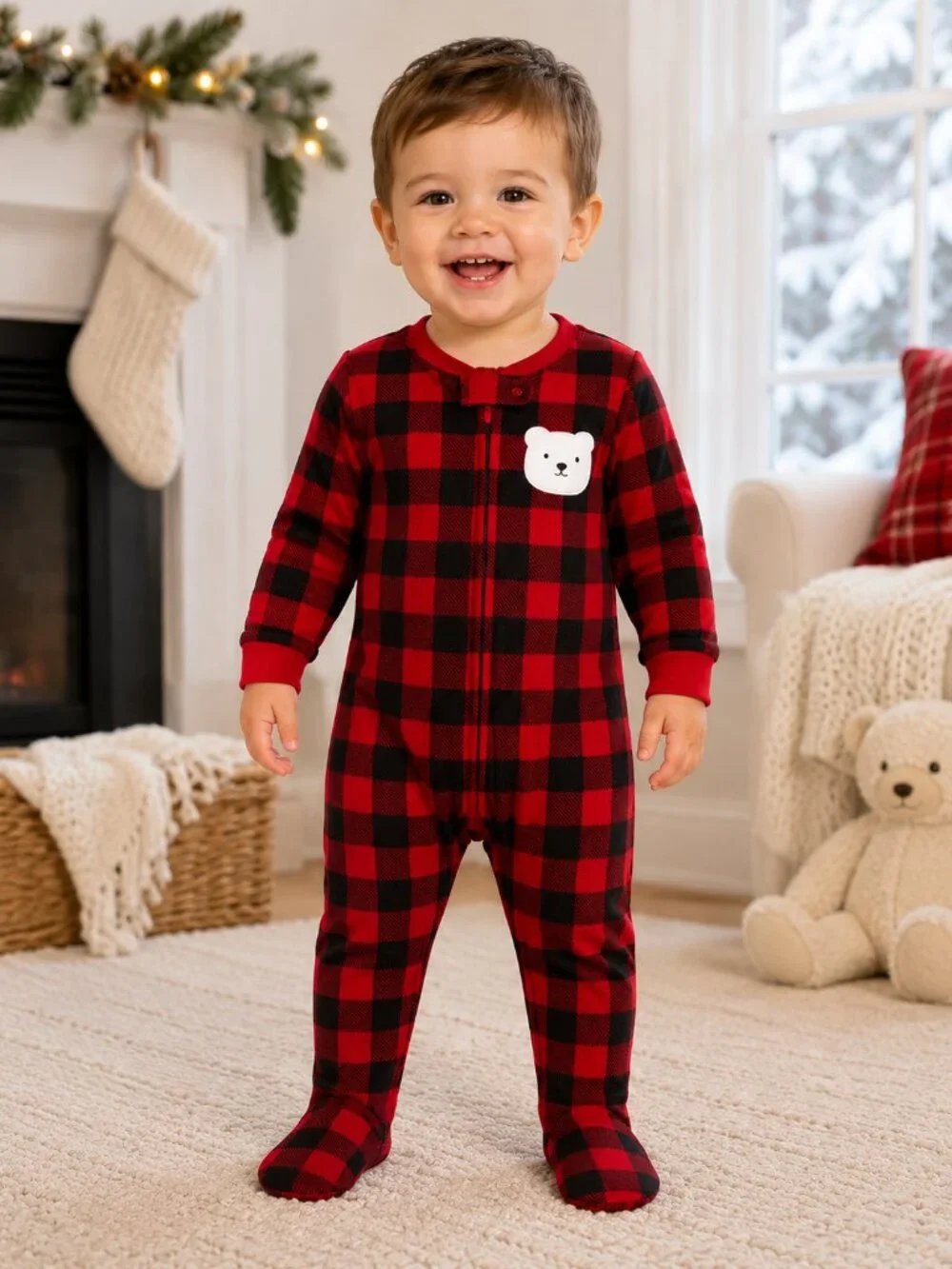 NWT Carter's Set of 2 Toddler Boys Velour Winter Pajamas PJ's